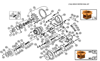 ASV RC50 13-A Undercarriage Assembly - Right Hand - SN RSC00101-698