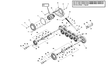 Terex R190T 5-2B Undercarriage Assembly - Right Hand - SN 00461-Current