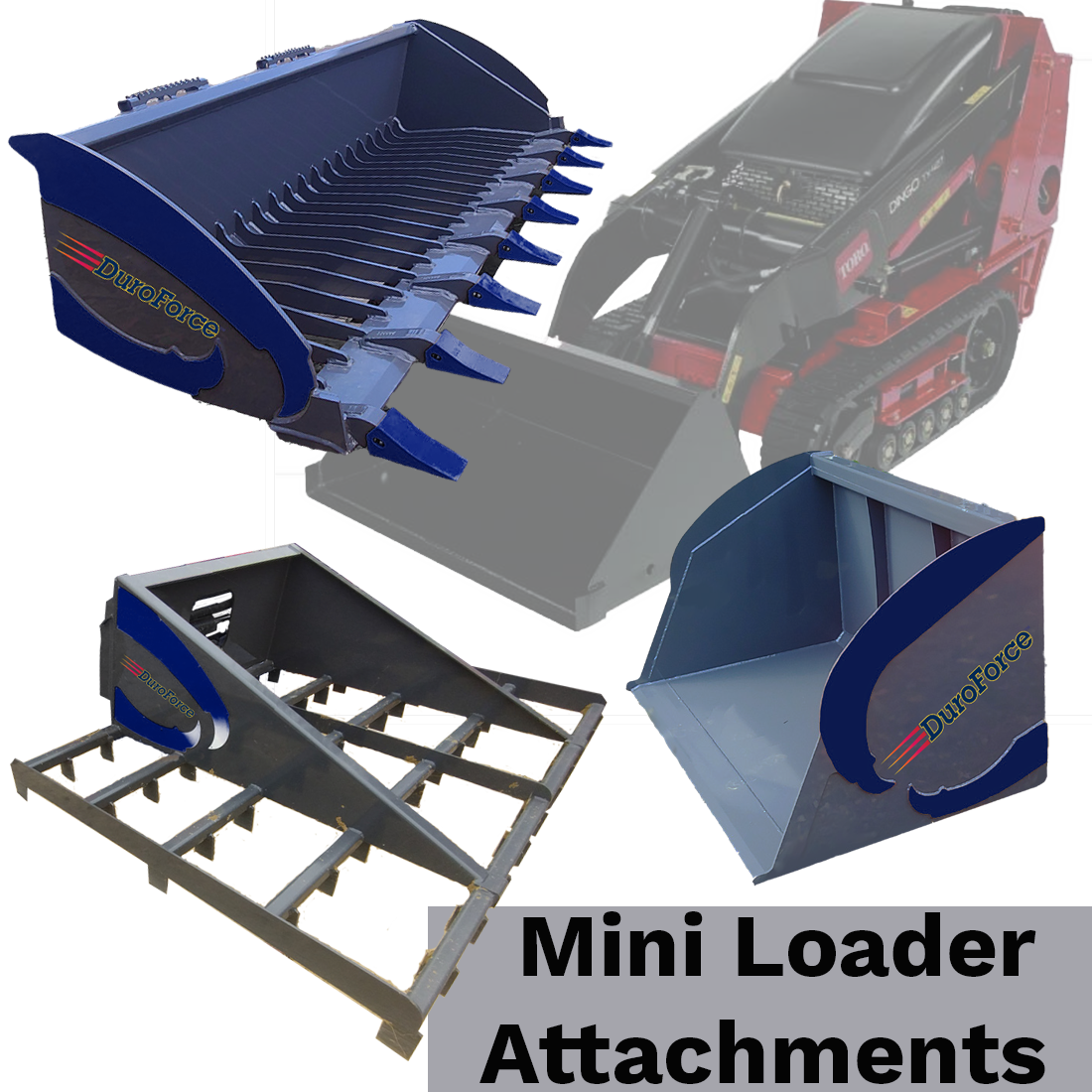 Toto Dingo and MT Bobcat Skid Steer Attachments